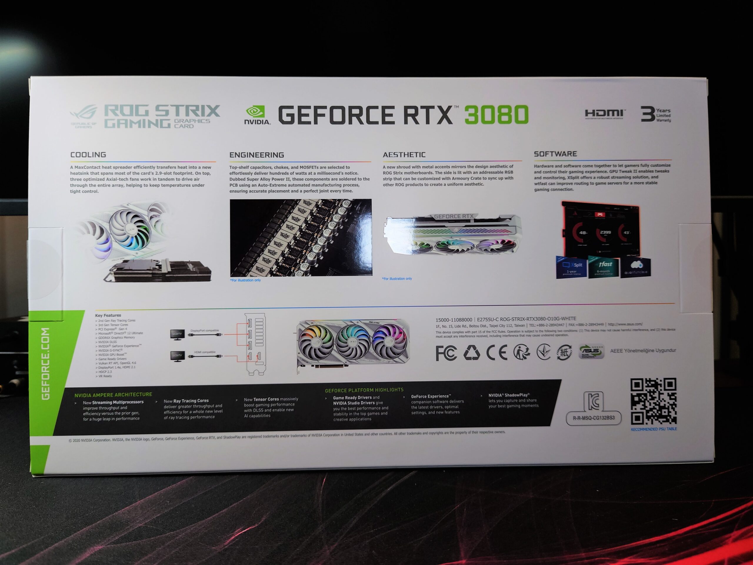 ROG-STRIX-RTX3080-O10G-WHITE 実機レビュー！ :RTX3000シリーズの本命 